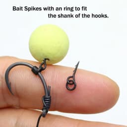 20PCS Metal Bait Spike Carp Fishing Accessories Bait Sting Boilies Pin with Ring Corn Ronnie Hair Rig Carp Feeder Tackle