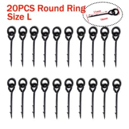 20PCS Metal Bait Spike Carp Fishing Accessories Bait Sting Boilies Pin with Ring Corn Ronnie Hair Rig Carp Feeder Tackle