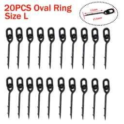 20PCS Metal Bait Spike Carp Fishing Accessories Bait Sting Boilies Pin with Ring Corn Ronnie Hair Rig Carp Feeder Tackle