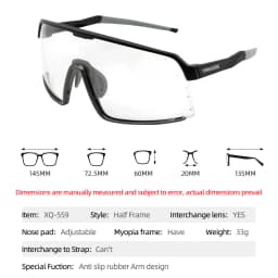 ThinkRider Bike Photochromic Cycling Glasses Bicycle Glasses Sports Men's Sunglasses MTB Road Cycling Eyewear Protection Goggles