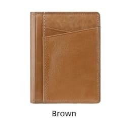 YUECIMIE Men Minimalist Slim Card Holder Genuine Leather Card Wallet Slim Line Thin Mini Small Rfid Passport Id Card Holder Male
