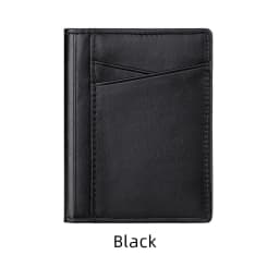 YUECIMIE Men Minimalist Slim Card Holder Genuine Leather Card Wallet Slim Line Thin Mini Small Rfid Passport Id Card Holder Male