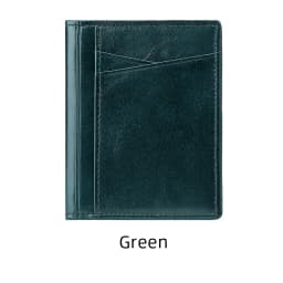 YUECIMIE Men Minimalist Slim Card Holder Genuine Leather Card Wallet Slim Line Thin Mini Small Rfid Passport Id Card Holder Male