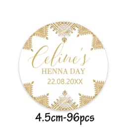 Custom Henna Water Bottle Labels Stickers Self Adhesive Candy Wrap Bridal Shower Decor Personalized Text