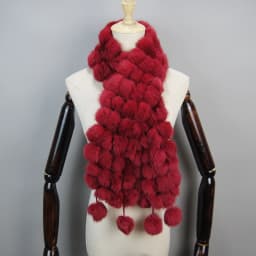 2025 Women Winter Warm Real Rabbit Fur Scarf Hot Sale Natural Rabbit Fur Muffler Lady 100% Genuine Fur Scarves Wholesale Retail