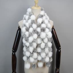 2025 Women Winter Warm Real Rabbit Fur Scarf Hot Sale Natural Rabbit Fur Muffler Lady 100% Genuine Fur Scarves Wholesale Retail