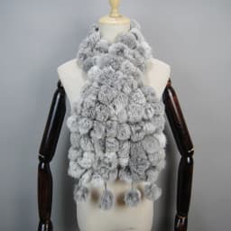 2025 Women Winter Warm Real Rabbit Fur Scarf Hot Sale Natural Rabbit Fur Muffler Lady 100% Genuine Fur Scarves Wholesale Retail