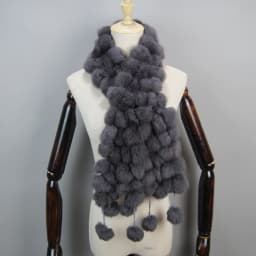 2025 Women Winter Warm Real Rabbit Fur Scarf Hot Sale Natural Rabbit Fur Muffler Lady 100% Genuine Fur Scarves Wholesale Retail