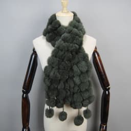 2025 Women Winter Warm Real Rabbit Fur Scarf Hot Sale Natural Rabbit Fur Muffler Lady 100% Genuine Fur Scarves Wholesale Retail