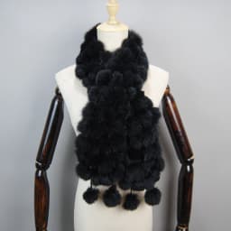 2025 Women Winter Warm Real Rabbit Fur Scarf Hot Sale Natural Rabbit Fur Muffler Lady 100% Genuine Fur Scarves Wholesale Retail