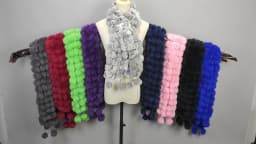2025 Women Winter Warm Real Rabbit Fur Scarf Hot Sale Natural Rabbit Fur Muffler Lady 100% Genuine Fur Scarves Wholesale Retail