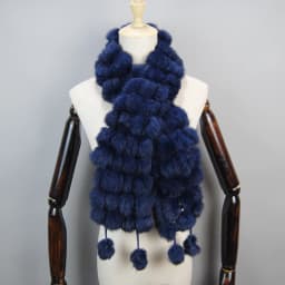 2025 Women Winter Warm Real Rabbit Fur Scarf Hot Sale Natural Rabbit Fur Muffler Lady 100% Genuine Fur Scarves Wholesale Retail