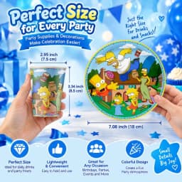 The Simpsons Happy Birthday Party Decoration Tableware Set Cartoon Plates Cups Napkins Practical Durable Bestselling Supplies