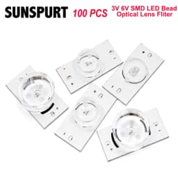 10-100PCS 100% NEW high quality 6V 3V SMD LB 6V Lamp Beads with Optical Lens Fliter for 32-65 inch LED TV Repair CL-40-D307-V3