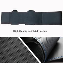Hand-Stitched Black Artificial Leather Braid Car Steering Wheel Cover For Renault Clio 3 2008 2009 Clio Dynamics 2008 Clio Mk 3