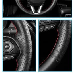 Hand-Stitched Black Artificial Leather Braid Car Steering Wheel Cover For Renault Clio 3 2008 2009 Clio Dynamics 2008 Clio Mk 3