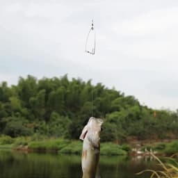 20pcs Stainless Steel Camping Automatic Fishing Device Universal Fishing Tackle Artifact Spring Ejection Hook Fishing Hook