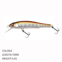 1pcs Sinking Minnow Wobblers Fishing Lures 70mm 5g Trout Artificial Plastic Hard Bait Jerkbait Crankbait Bass Fishing Tackle
