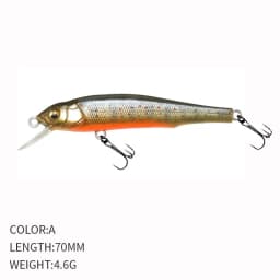 1pcs Sinking Minnow Wobblers Fishing Lures 70mm 5g Trout Artificial Plastic Hard Bait Jerkbait Crankbait Bass Fishing Tackle