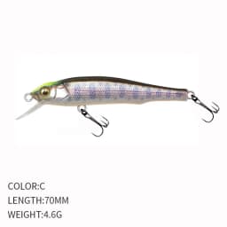 1pcs Sinking Minnow Wobblers Fishing Lures 70mm 5g Trout Artificial Plastic Hard Bait Jerkbait Crankbait Bass Fishing Tackle