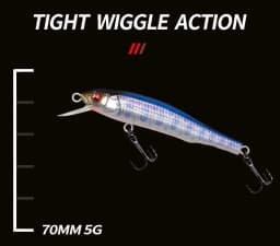 1pcs Sinking Minnow Wobblers Fishing Lures 70mm 5g Trout Artificial Plastic Hard Bait Jerkbait Crankbait Bass Fishing Tackle