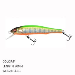 1pcs Sinking Minnow Wobblers Fishing Lures 70mm 5g Trout Artificial Plastic Hard Bait Jerkbait Crankbait Bass Fishing Tackle