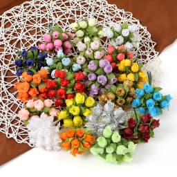 12Pcs Mini Artificial Rose Flowers Bouquet Silk Fake Flowers For Home Decor DIY Wedding Decoration Craft Wreath Gift Accessories