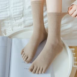 Color five-finger cotton sweat-absorbing breathable sports socks Japanese candy color split-toe women's socks