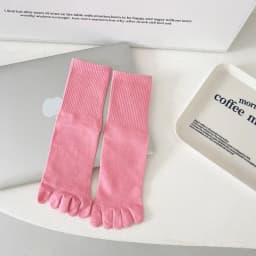Color five-finger cotton sweat-absorbing breathable sports socks Japanese candy color split-toe women's socks