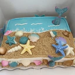 Birthday Cake Decor Mermaid Starfish Shell Cake Topper Fish Topper Under The Sea Cake Topper Ocean Theme Birthday Party Supplies