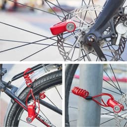 Universal Disc Brake Lock Bike Anti -Theft Disc Lock Mountain Road MTB Cycling Rotor Disc Brake Wheel Lock with Reminder Cable