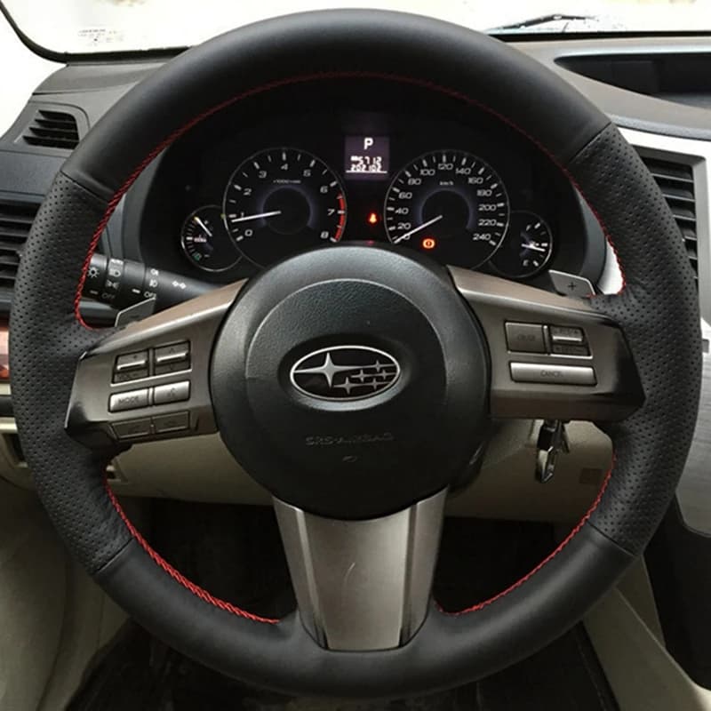 Custom Car Steering Wheel Braid Cover 100% Fit For Subaru Outback 2010 2011 2012 Legacy 2009-2012 Auto Interior Accessories