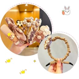 3 Pcs/Set Children Cute Coffee Color Cartoon Flower Hairbands Headwears Girls Lovely Hair Hoop Headbands Kids Hair Accessories