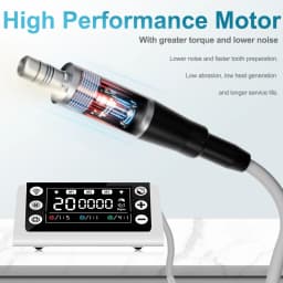 AI-AM7 Electric Micromotor LED Kit with Smile S1-5L Contra Angle 1:5 Increasing Handpiece Dental Endodontic Equipment 2/4 Holes