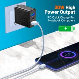 PD USB Charger Quick Charge 3.0 30W Fast Phones Charger Adapter For iPhone Samsung Huawei Xiaomi 3 Ports EU/US Plug Wall Adapter