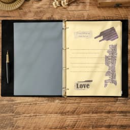 AIGUONIU Genuine Leather A4 Size Ring Planner with 4 Holes Binder Retro Notebook Vertical Version Neutral Notepad Sketchbook