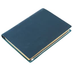 AIGUONIU Genuine Leather A4 Size Ring Planner with 4 Holes Binder Retro Notebook Vertical Version Neutral Notepad Sketchbook