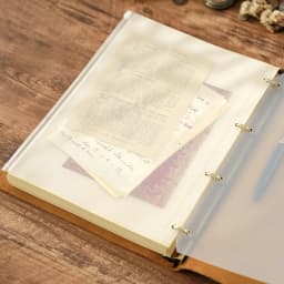 AIGUONIU Genuine Leather A4 Size Ring Planner with 4 Holes Binder Retro Notebook Vertical Version Neutral Notepad Sketchbook