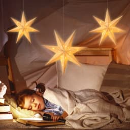 35-60cm Party Hollow Out Star Light Home Window Bedroom Fairy Night Light Paper Lantern Star for Eid Mubarak Wedding Decorations