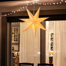 35-60cm Party Hollow Out Star Light Home Window Bedroom Fairy Night Light Paper Lantern Star for Eid Mubarak Wedding Decorations