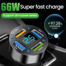 PD Quick Car Charger QC3.0 2.4A 4 Ports USB Fast Charging Car Adapter Cigarette Lighter Socket Splitter For iPhone Xiaomi