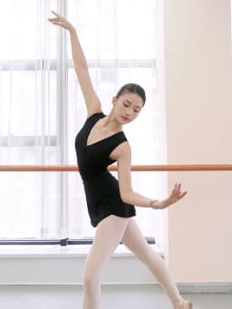 Tights Ballet Dance Suit Women's Round Neck Hanging Neck Slope Stitching Design With Gym Clothes Nylon Jumpsuit Love Back