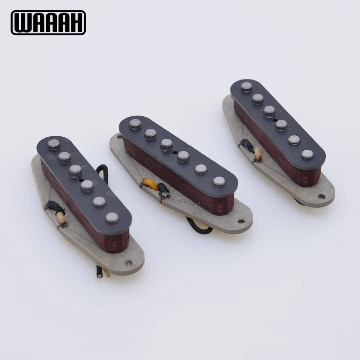 Vintage Waaah V70 SSS Handwound Alnico 5 Single Coil Guitar Pickups Grey Bottom Plate HSS Double Coil Pickup Guitar Parts