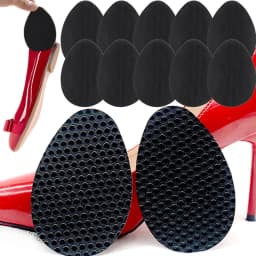 Insole Wear-resistant Tendon Rubber Sole Non-slip Stickers High Heels Forefoot Anti-skid Pad Sole Anti-slip Pad Unisex 10Pairs