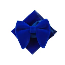 Fashion Velvet Big Bowties Set Women Men Solid Bow Tie Wedding Tuxedo Groom Oversize Bow Knot Pocket Square Cravats Cuff-links