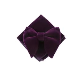 Fashion Velvet Big Bowties Set Women Men Solid Bow Tie Wedding Tuxedo Groom Oversize Bow Knot Pocket Square Cravats Cuff-links