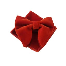 Fashion Velvet Big Bowties Set Women Men Solid Bow Tie Wedding Tuxedo Groom Oversize Bow Knot Pocket Square Cravats Cuff-links