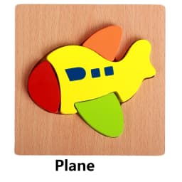 1pc Wooden Animal And Vehicle Puzzles For Toddlers, Boys And Girls Educational Toys Gift, Bright Color Different Shapes
