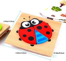 1pc Wooden Animal And Vehicle Puzzles For Toddlers, Boys And Girls Educational Toys Gift, Bright Color Different Shapes