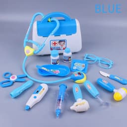 Children's 16 Piece Set with Sound and Light Medicine Box, Doctor and Nurse's Simulated Medical Tools, Family Toy